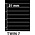 Insert sheets, Black 2-sided use - 7 compartments horizontal - KOSMOS, Twin - type 7 - 4 Rings - Pocket dim: 225x31 mm. ■ per 5 piecess.