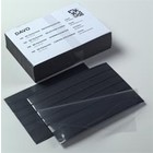 Stock cards – 5 strips – 210 × 147 mm (A5) – sturdy black cardboard – with protective cover – suitable for stamps and collectibles ■ per 100 pieces