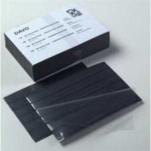 Cartes de classement – 5 bandes – 210 × 147 mm (A5) – carton noir résistant – avec feuille de protection – adaptées aux timbres et objets de collection ■ par 100 pièces