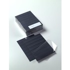Stock cards – 7 strips – 147 × 210 mm – sturdy black cardboard – with protective cover – suitable for stamps and collectibles ■ per 100 pieces