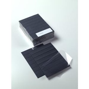Stock cards – 7 strips – 147 × 210 mm  – sturdy black cardboard – with protective cover – suitable for stamps and collectibles ■ per 100 pieces