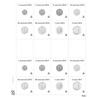 Davo, Supplement - Netherlands, King Willem Alexander Euro coins - years 2016/17 - Transp/m. preprint sheet(b/w) - dim: 250x310 mm. ■ per pc.