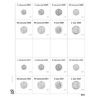 Davo, Supplement - Netherlands, King Willem Alexander Euro coins - years 2020/21 - Transp/m. preprint sheet(b/w) - dim: 250x310 mm. ■ per pc.