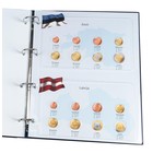 Davo, Supplément - Estonie & Lettonie, Monnaies d`Euro - années 2014 - Transp/m. feuille pré-imprimée(Coloré)  dim: 250x310 mm. ■ par pc.