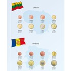 Davo, Supplement - Litouwen & Andorra, Euromunten - jaren 2015 - Transp/m. voordrukblad(kleur)  afm: 250x310 mm. ■ per st.