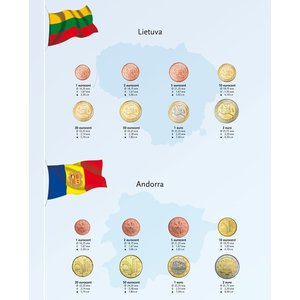 Davo Kosmos, Supplement Euro coin album Lithuania & Andorra, year 2015