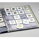 Davo, Kosmos, Feuilles, M20 (4 anneaux)  pour Étuis à monnaie 50x50 mm. (20 pcs)  Transparent - dim: 250x310 mm. ■ par 8 pcs.