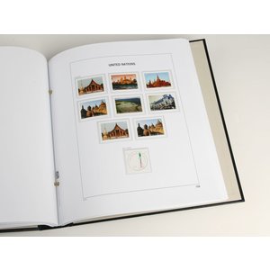 Supplément année: 2015 - O.N.U. New York - type: DeLuxe - feuilles pour Album de base, N°: 128-129(incl 128a, 129a),B43-45 (7 pcs.) - Davo (2 Trous)