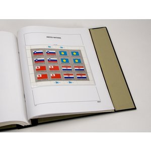 Nachtrag Jahr: 2001 - U.N.O. New York, Flaggen - Typ: DeLuxe - Blätter für Basisalbum, N°: FB47-48 (2 Stk.) - Davo (2 Löcher)