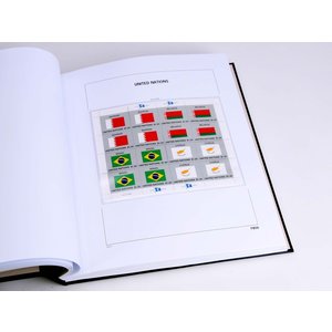 Supplement year: 2020 - U.N.O. New York, Flags - type: DeLuxe - sheets for Basic album, N°: FB56-57 (2 pcs.) - Davo (2 Holes)