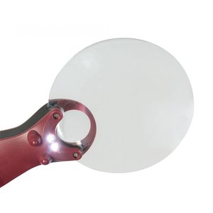 Handle magnifier, Rim free, Magnification factor 8x / 20x, Lens diameter Ø 90 mm.