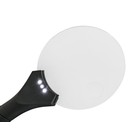 Loupe met handvat, Zonder rand, Vergrotings faktor 2,5x / 4x, Lensdiameter Ø 110 mm. - met LED ■ per  st.
