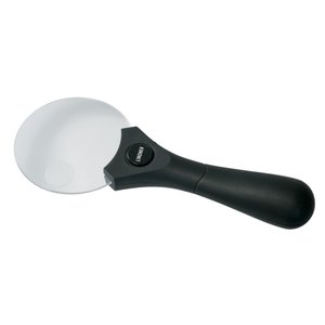 Handle magnifier, Rim free, Magnification factor 3x / 4,5x, Lens diameter Ø 90 mm.