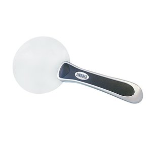 Handle magnifier, Rim free, Magnification factor 2x, Lens diameter Ø 90 mm.