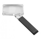 Loupe met handvat, Zonder rand, Vergrotings faktor 2,25x / 5x, Lens afmeting 80x40 mm. ■ per  st.