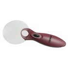 Loupe met handvat, Zonder rand, Vergrotings faktor 8x / 20x, Lensdiameter Ø 90 mm. - met LED ■ per  st.