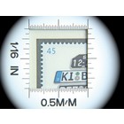 Lindner, LED loupe flat model with scale, lens 30 mm.  Magnification: 10x ■ per pc.