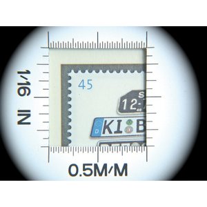 Loupe à poser, avec échelles de mesure, Facteur de grossissement 10x, Diamètre de l'objectif  Ø 30 mm.