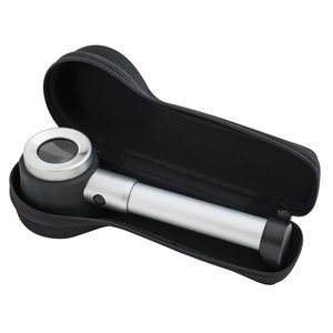 Stand magnifier, with measuring scales, Magnification factor 10x, Lens diameter Ø 30 mm.