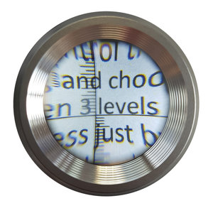 Loupe à poser, avec échelles de mesure, Facteur de grossissement 10x, Diamètre de l'objectif  Ø 30 mm.