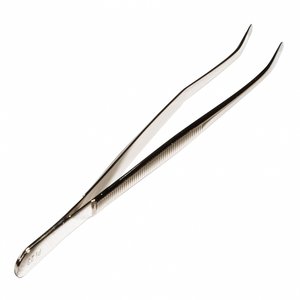 Bended Tweezers equipped with Spade model Head
