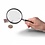 Handle magnifier, Classic model, Magnification factor 2x / 4x, Lens diameter Ø 90 mm.