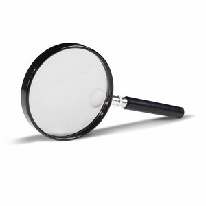 Handle magnifier, Classic model, Magnification factor 2x / 4x, Lens diameter Ø 90 mm.