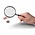 Handle magnifier, Classic model, Magnification factor 2,5x / 5x, Lens diameter Ø 75 mm. - Dim: 170 x 77  x 12 mm. ■ per  pc.