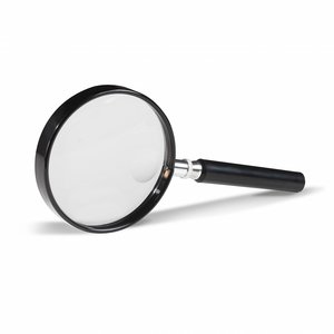Handle magnifier, Classic model, Magnification factor 2,5x / 5x, Lens diameter Ø 75 mm.