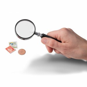 Handle magnifier, Classic model, Magnification factor 3x / 6x, Lens diameter Ø 50 mm.