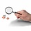 Handle magnifier, Classic model, Magnification factor 3x / 6x, Lens diameter Ø 50 mm.