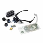 Lupenbrille, Modell Monokel - 4 verschiedene Monolinsen und LED-Beleuchtung ■ pro Satz