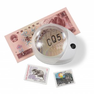 Stand magnifier, Bright-field magnifier, Magnification factor 10x, Lens diameter Ø 62 mm.