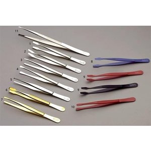 Geraden Pinzette, ausgestattet mit Schmalem Kopf und runder Spitze