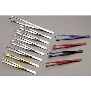 Gebogene Pinzette, ausgestattet mit Rundem Kopf