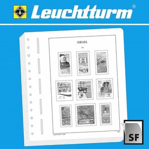 Nachtrag Jahr: Isarael briefmarken mit tab, jahr 2019  - 13 Rings Vordruckblätter (champagnerfarben)
