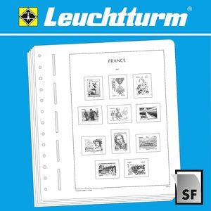 Nachtrag Jahr: 2020 - Frankreich, Typ: SN - Blätter für Sondermarkenblöcke (2 Stk.) - Leuchtturm, Vordruckblätter (champagnerfarben)