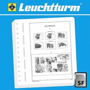 Supplement year: 2020 - Australia - Sheets for basic album (28 pcs.) - Leuchtturm,  preprint sheets (champagne colored)