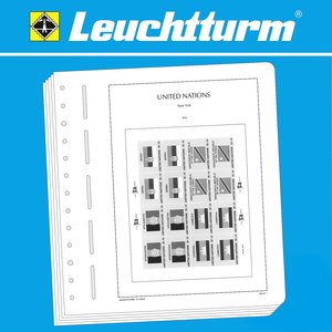 Supplement year: 2020 - U.N.O. New York, Flags - sheets for Miniature Sheets (2 pcs.) - Leuchtturm (13 Rings)