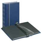 Elegant Nubuck, Album de stockage A4 - 60 pages (noires)  9 bandes - Bleu - dim: 230x305x58 ■ par pc.