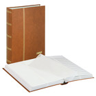 Standaard, Album de stockage A4 - 64 pages (blanc avec séparateur central)  10 bandes - Marron clair - dim: 230x305x60 ■ par pc.