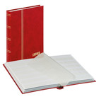 Standaard, Stock album A5 - 32 pages (white)  6 strips - Red - dim: 170x225x35 ■ per pc.