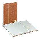Standaard, Album de stockage A5 - 16 pages (blanc)  6 bandes - Marron clair - dim: 170x225x22 ■ par pc.