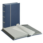 Elegant, Einsteckalbum A4 - 64 seiten (schwarzem)  9 Streifen - Blau - Abm: 230x305x62 ■ pro Stk.