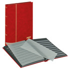 Elegant, Album de stockage A4 - 60 pages (noires)  9 bandes - Rouge - dim: 230x305x58 ■ par pc.