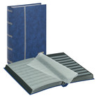 Elegant, Album de stockage A4 - 60 pages (noires)  9 bandes - Bleu - dim: 230x305x58 ■ par pc.