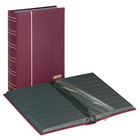 Elegant Nubuck, Insteekalbum A4 - 60 bladzijden (zwarte)  9 stroken - Rood - afm: 230x305x58 ■ per st.