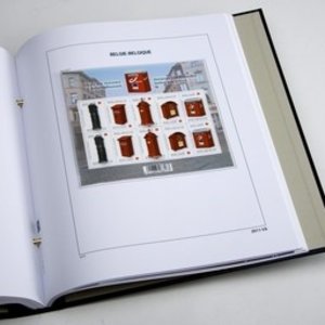 Supplement year: 2011 - Belgium - type: DeLuxe - sheets for Miniature-sheets (1d), N°: 2010-V14, 2011-V1-V10 (10 pcs.) - Davo (2 Holes)