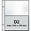 Insert sheets, Fully transparent - 2 compartments horizontal - DAVO, DeLuxe - type D.2 - 2 holes - Pocket dim: 48x225 mm. ■ per 10 piecess.