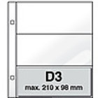 Davo, Bladen (2-schroeven) type: D3 - 3 vaks indeling (48x225) Transparant - afm: 275x310 mm. ■ per 10 st.